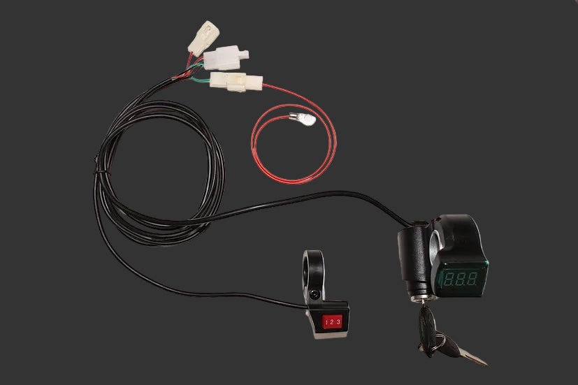 Keyed Ignition with Volt Meter and 3 Speed wired for Fardriver