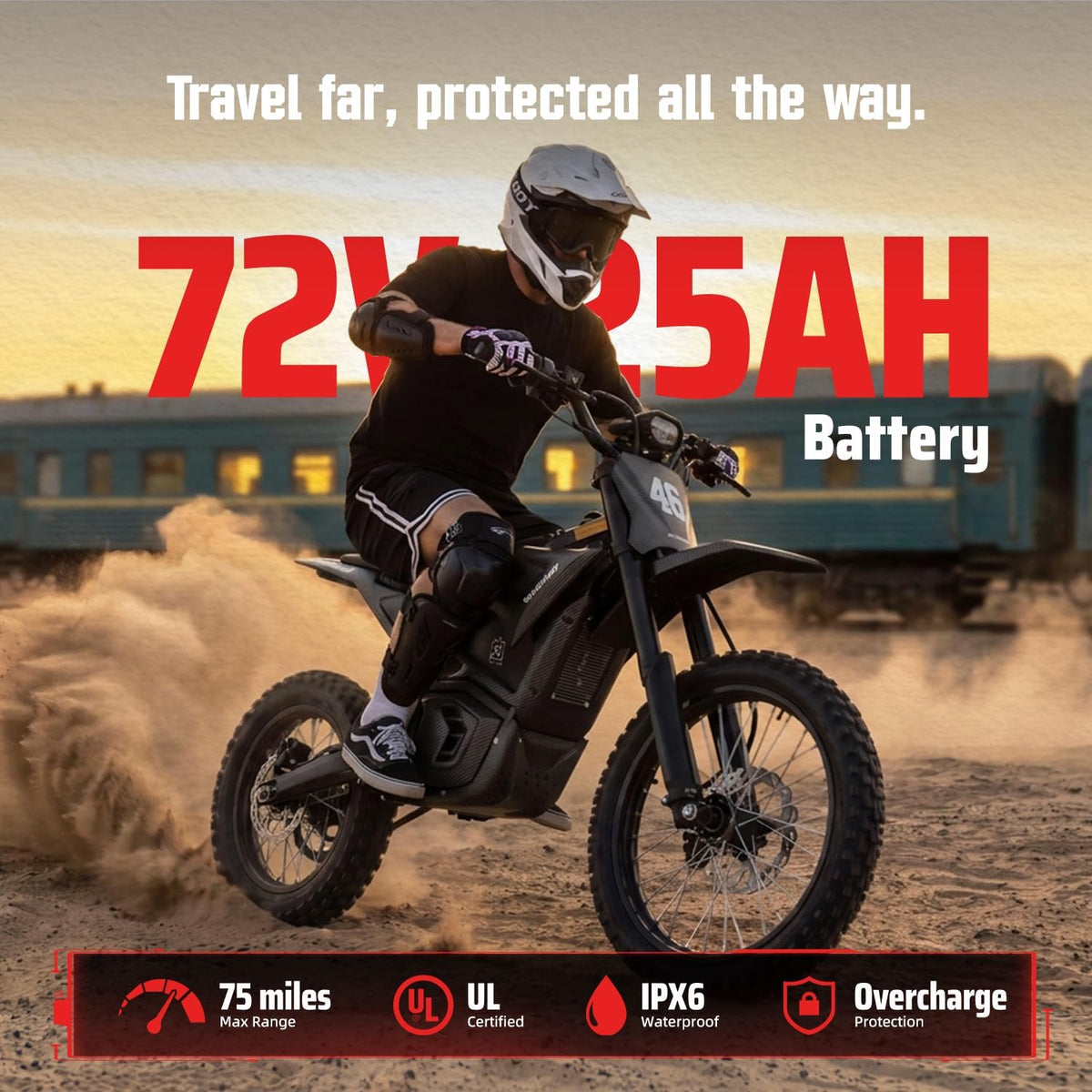 Valtinsu EM5 Ultra Electric Dirt Bike 72V 25Ah