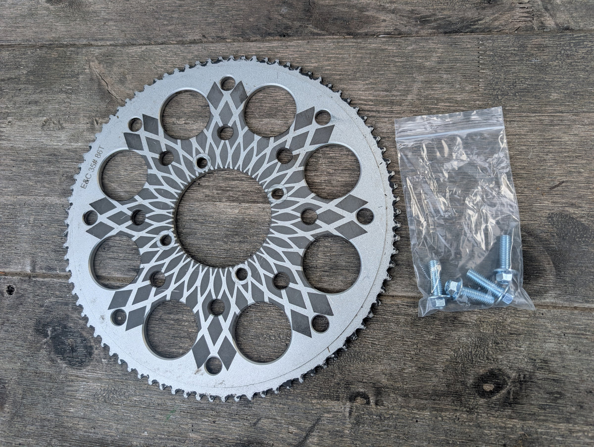 *GARAGE SALE ITEM Custom laser etched mesh design #35 Sprocket 86T